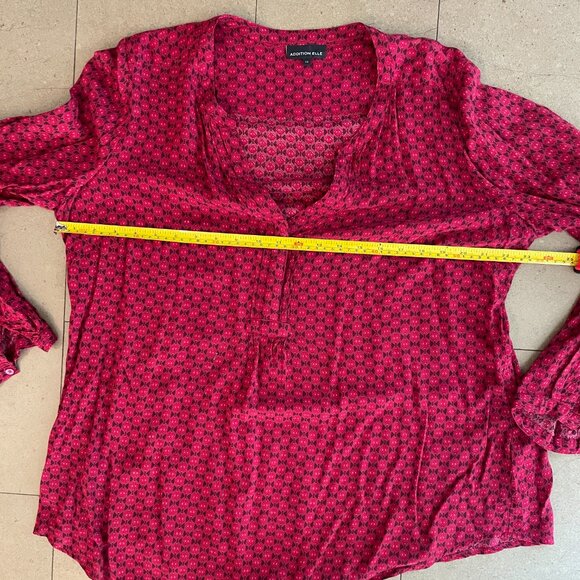 Addition Elle Deep Pink Long Sleeve Tunic Top Blouse-Size 14 - Picture 6 of 7